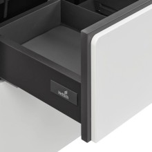 Тумба с раковиной белый глянец/антрацит 70 см Roca Ronda ZRU9302964 + 327471000