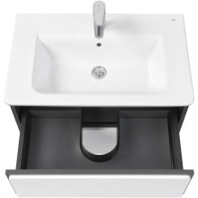 Тумба с раковиной белый глянец/антрацит 70 см Roca Ronda ZRU9302964 + 327471000