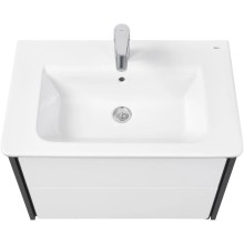 Тумба с раковиной белый глянец/антрацит 70 см Roca Ronda ZRU9302964 + 327471000