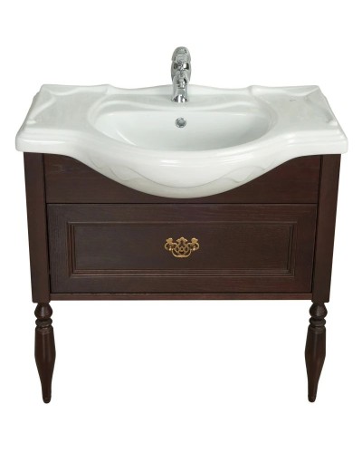 Тумба с раковиной дуб тёмный шоколад 85 см Roca America Evolution L ZRU9302959 + 327206000