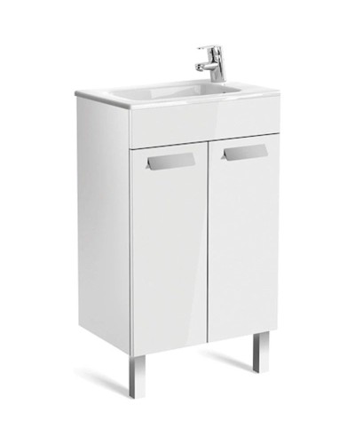 Тумба с раковиной белый глянец 50,5 см Roca Debba ZRU9302710 + 32799J00Y