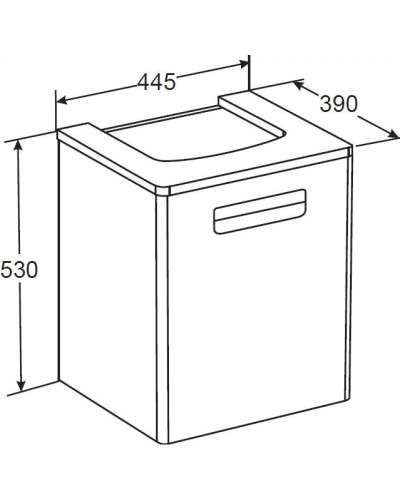 Тумба с раковиной фиолетовый 45 см Roca The Gap ZRU9302743 + 327477000