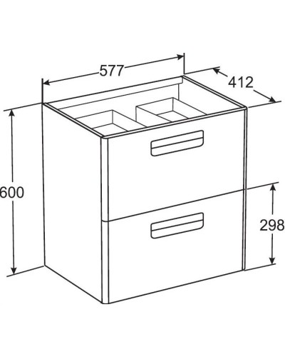 Тумба с раковиной фиолетовый 60 см Roca The Gap ZRU9302742 + 327472000