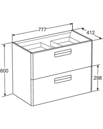 Тумба с раковиной фиолетовый 80 см Roca The Gap ZRU9302740 + 327470000