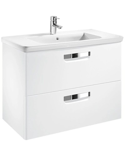 Тумба с раковиной белый матовый 70 см Roca The Gap ZRU9302733 + 327471000