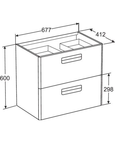 Тумба с раковиной белый матовый 70 см Roca The Gap ZRU9302733 + 327471000