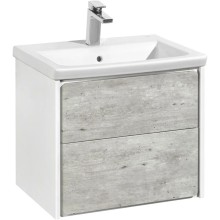 Тумба с раковиной бетон/белый матовый 60 см Roca Ronda ZRU9303002 + 327472000
