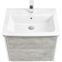 Тумба с раковиной бетон/белый матовый 60 см Roca Ronda ZRU9303002 + 327472000