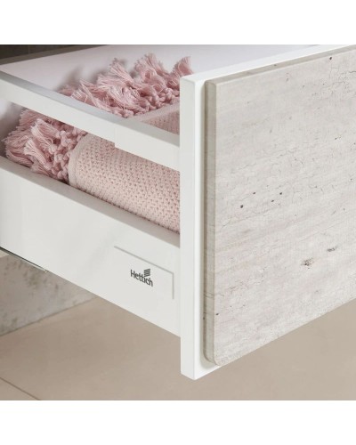 Тумба с раковиной бетон/белый матовый 60 см Roca Ronda ZRU9303002 + 327472000