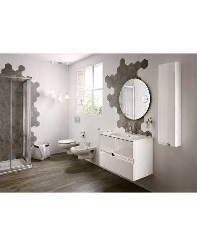 Тумба с раковиной белый глянец 80 см Roca Victoria Nord Ice Edition ZRU9302731 + 32799C000