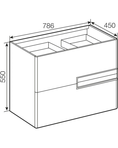 Тумба с раковиной белый глянец 80 см Roca Victoria Nord Ice Edition ZRU9302731 + 32799C000