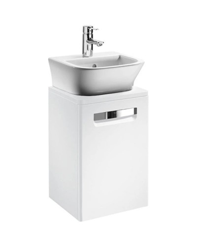 Тумба с раковиной белый матовый 45 см Roca The Gap ZRU9302735 + 327477000