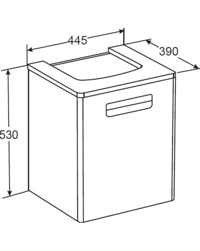 Тумба с раковиной белый матовый 45 см Roca The Gap ZRU9302735 + 327477000