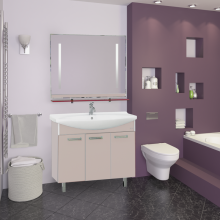 Джулия -120 Тумба  бежевая / раковина