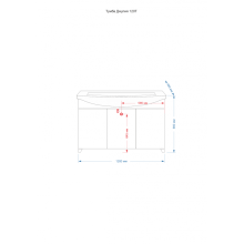 Джулия -120 Тумба  бежевая / раковина
