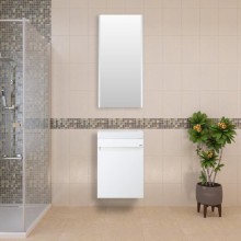 Эко мини - 40 Тумба подвесная, белая / раковина