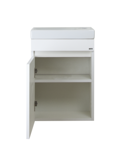 Эко мини - 40 Тумба подвесная, белая / раковина