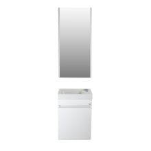 Эко мини - 40 Тумба подвесная, белая / раковина