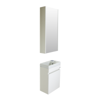 Эко мини - 40 Тумба подвесная, белая / раковина