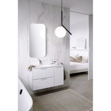 Тумба с раковиной белый глянец 91,8 см Aqwella 5 Stars Accent ACC0109LW + Mal.09.04.D-L