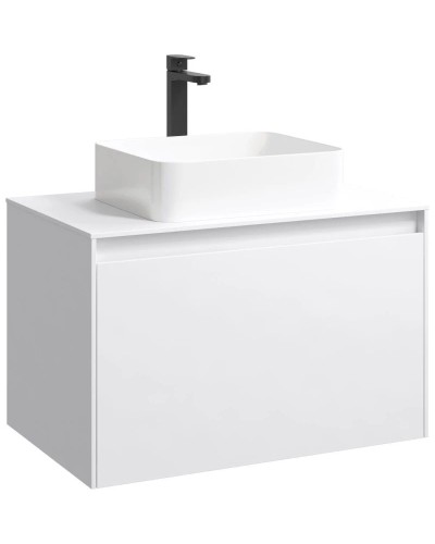 Тумба с раковиной белый глянец 80 см Aqwella 5 Stars Mobi MOB0108W + MOB0708W + 641945