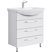 Тумба с раковиной белый глянец 76,5 см Aqwella Allegro Agr.01.07/3 + 4620008197470