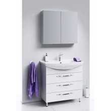 Тумба с раковиной белый глянец 76,5 см Aqwella Allegro Agr.01.07/3 + 4620008197470