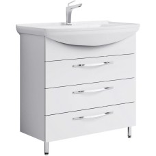 Тумба с раковиной белый глянец 87 см Aqwella Allegro Agr.01.08/3 + 4620008197357