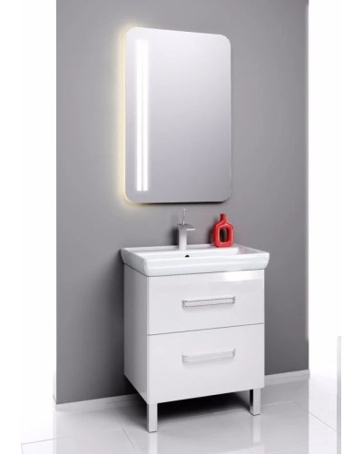 Тумба с раковиной белый глянец 70,5 см Aqwella Neo Neo.01.07 + 1.WH30.2.083