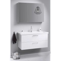 Тумба с раковиной белый глянец 101,5 см Aqwella Manchester MAN01102 + 4640021065204