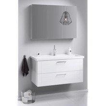 Тумба с раковиной белый глянец 101,5 см Aqwella Manchester MAN01102 + 4640021065204