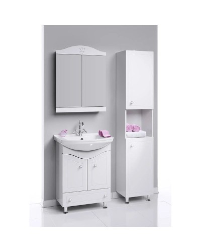 Тумба с раковиной белый глянец 65,5 см Aqwella Franchesca FR0106 + 4640021062296