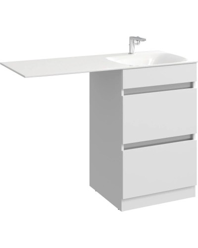 Тумба с раковиной белый глянец 115 см Aqwella Forma FOR01052 + FOR.11.04.D-R