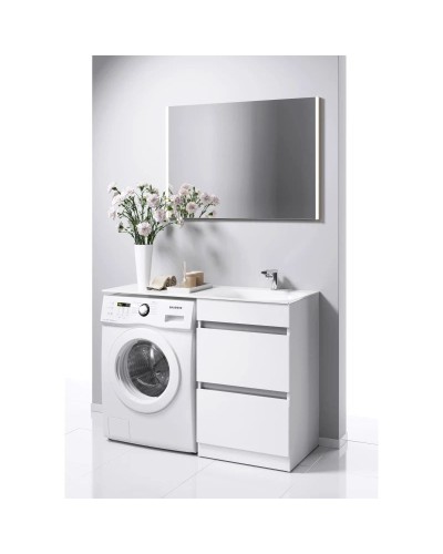 Тумба с раковиной белый глянец 115 см Aqwella Forma FOR01052 + FOR.11.04.D-R