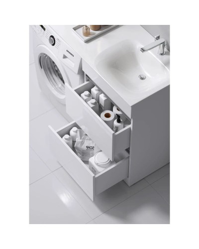 Тумба с раковиной белый глянец 115 см Aqwella Forma FOR01052 + FOR.11.04.D-R