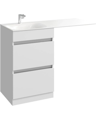 Тумба с раковиной белый глянец 115 см Aqwella Forma FOR01052 + FOR.11.04.D-L