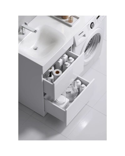 Тумба с раковиной белый глянец 115 см Aqwella Forma FOR01052 + FOR.11.04.D-L