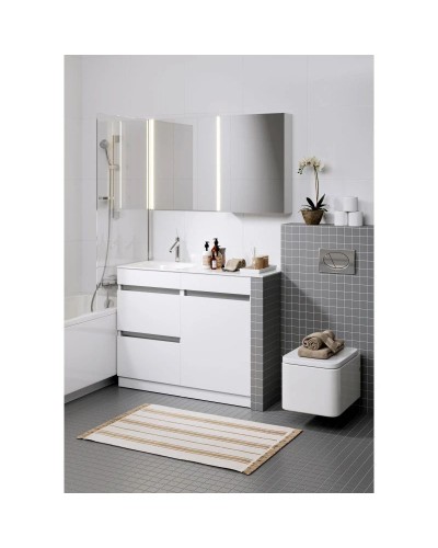 Тумба с раковиной белый глянец 115 см Aqwella Forma FOR01052 + FOR.11.04.D-L