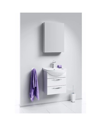 Тумба с раковиной белый глянец 50 см Aqwella Allegro Agr.01.05/2 + 4620008195766