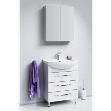 Тумба с раковиной белый глянец 66 см Aqwella Allegro Agr.01.06/3 + 4620008192475