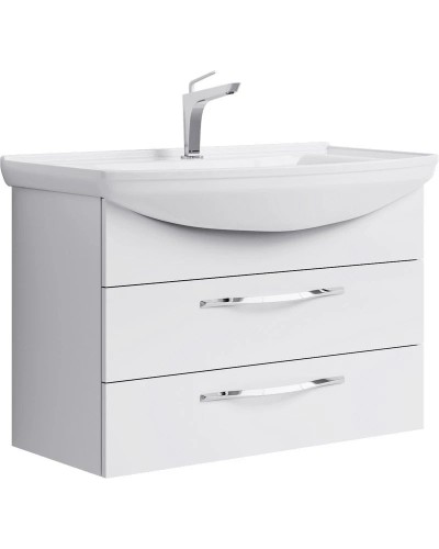 Тумба с раковиной белый глянец 87 см Aqwella Allegro Agr.01.08/2 + 4620008197357