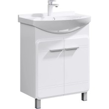 Тумба с раковиной белый глянец 66 см Aqwella Corsica Kor.01.06 + 4640021062296