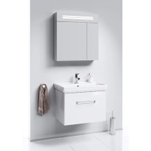 Тумба с раковиной белый глянец 70,5 см Aqwella Neo Neo.01.07/1 + 1.WH30.2.083