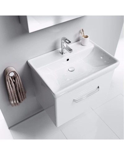 Тумба с раковиной белый глянец 70,5 см Aqwella Neo Neo.01.07/1 + 1.WH30.2.083