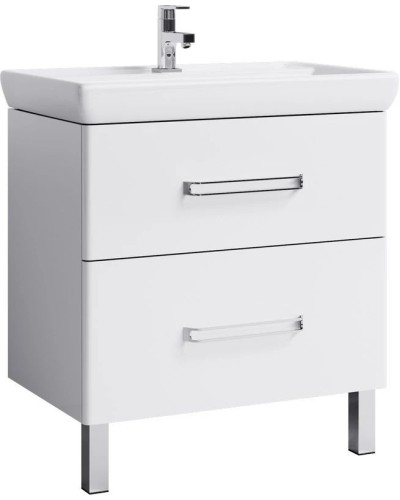 Тумба с раковиной белый глянец 81 см Aqwella Neo Neo.01.08 + 1.WH30.2.084