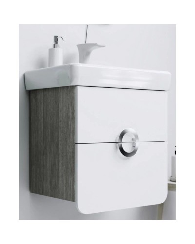 Тумба с раковиной белый матовый/дуб седой 55 см Aqwella Alicante Alic.01.05/Gray + 30969