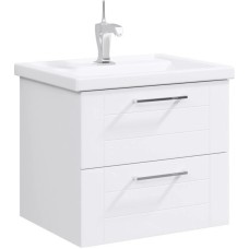 Тумба с раковиной белый глянец 60,5 см Aqwella Manchester MAN01062 + 4640021060773