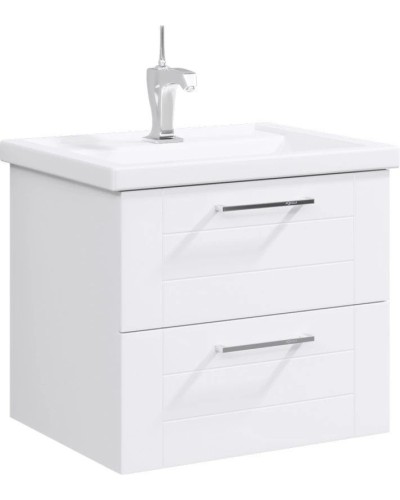 Тумба с раковиной белый глянец 60,5 см Aqwella Manchester MAN01062 + 4640021060773