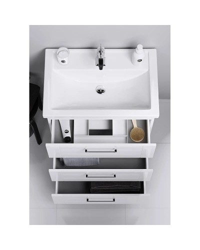 Тумба с раковиной белый глянец 70,5 см Aqwella Manchester MAN01073 + 4620008197746
