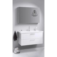 Тумба с раковиной белый глянец 81,5 см Aqwella Manchester MAN01082 + 4640021064733